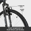 WEIZE Mountain Bike, 26"/27.5" Outdoor Cycling MTB 18 Speed, High Carbon Steel Frame with Dual Full Suspension, Black & White Bikes for Men Women - 2 of 4