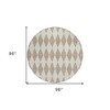 Taupe And Ivory Geometric Washable Indoor Outdoor Area Rug - 3 of 4
