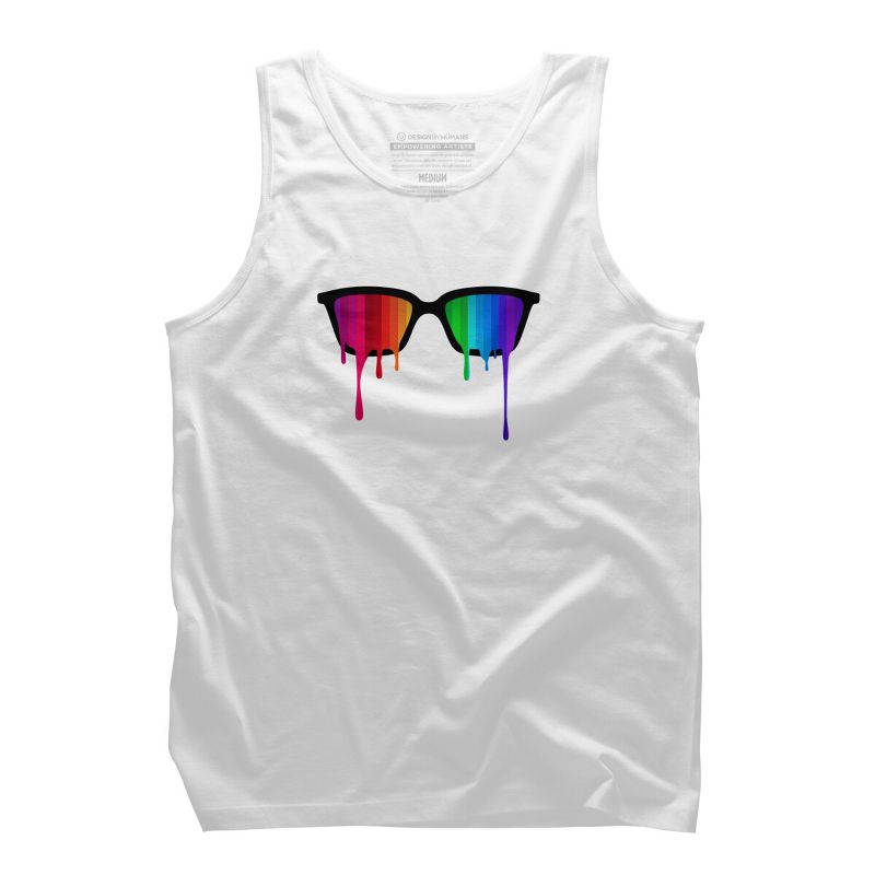 Adult Design By Humans Love Wins Hipster Glasses Pride By badbugs Tank Top, 1 of 3