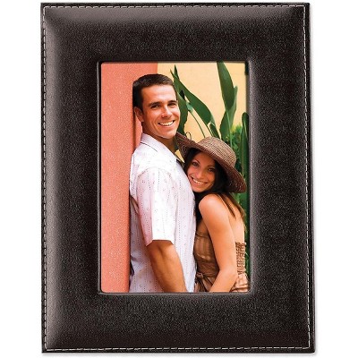 Lawrence Frames Black Leather 5x7 Picture Frame 685057