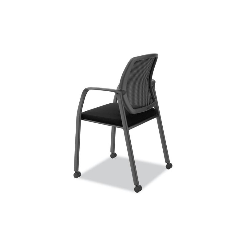 HON Nucleus Series Recharge Guest Chair, Supports Up to 300 lb, 17.62" Seat Height, Black Seat/Back, Black Base, 4 of 6