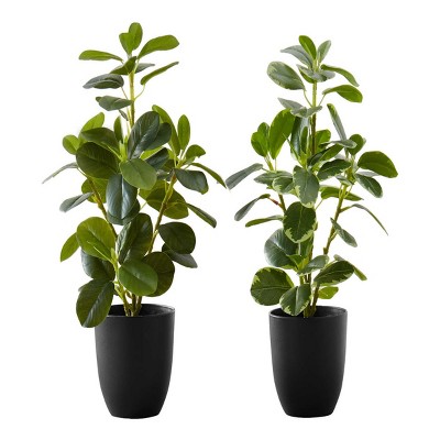 GlasFlength Artificial Plants Small Fake Plants Artificial Grass Plants Faux Plants for Indoor Home Table Decoration, Green, 9"*10"*14"