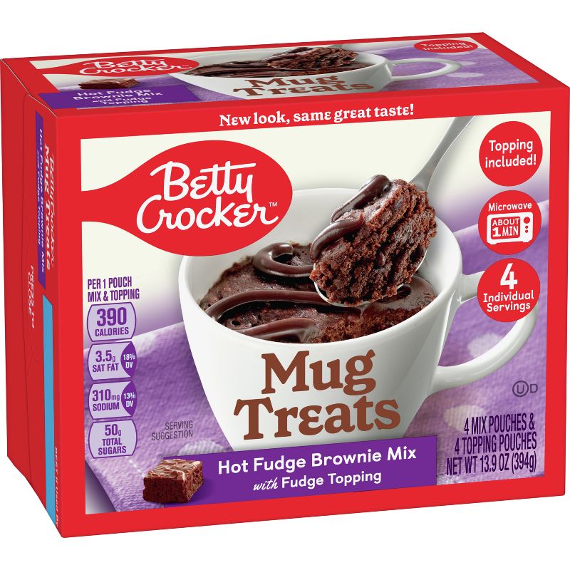 Betty Crocker Mug Treats Hot Fudge Brownie Cake Mix - 13.9oz/4ct, 3 of 10