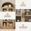 72'' Tall  5 Tier Arched Bookcase for Home Office, 4 Tier Bookshelf Storage Cabinet with Door, Floor Standing Organizer for Living Room - 3 of 4