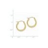 Black Bow Jewelry 3.5mm, 14k Yellow Gold Diamond-cut Hoops, 17mm (5/8 Inch) - 4 of 4