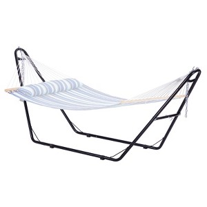 VEVOR Universal 2 Person Hammock Stand, Adjustable Heavy Duty 550 lbs Capacity Hammock Stand Fits 8-13 ft Hammocks for Outdoor and Indoor - 1 of 4