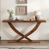 NicBex Modern Rustic Console Table with Cross-Leg Design,Minimalist Entryway Table for Study,Hallway,Living Room - 2 of 4