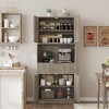 70" Tall Pantry Cabinet, Kitchen Storage Cabinet with Microwave Stand, Drawer, Wood Cupboard Furniture for Dining Room, Living Room - 4 of 4