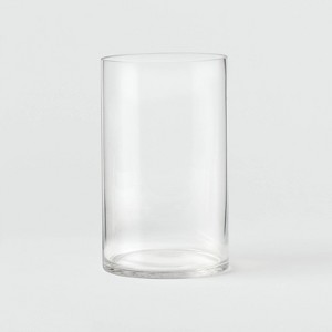 Clear Hurricane 3" x 6" Pillar Candle Holder - Room Essentials™: Elegant Glass Tabletop Decor, Fits 3-Inch Pillars - 1 of 3