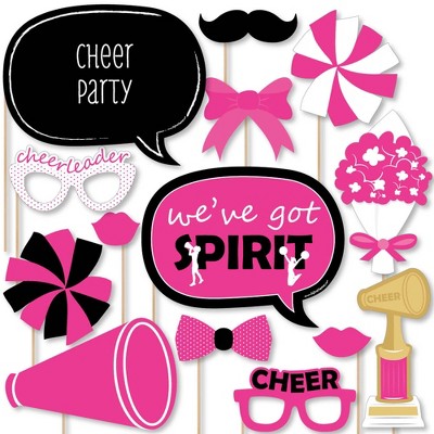 Big Dot of Happiness We've Got Spirit - Cheerleading - Birthday Party or Cheerleader Party Photo Booth Props Kit - 20 Count