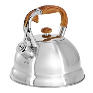 Mr. Coffee Woodmont 2 Quart Stainless Steel Stovetop Whistling Tea Kettle in Silver - 1 of 4