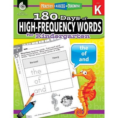 180 Days of High-Frequency Words for Kindergarten - (180 Days of Practice) by  Jesse Hathaway (Paperback)