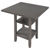 NicBex Dining Table Set for 4  Wooden Counter Height Dining Set with 4 Chairs and Storage Shelving for Kitchen - 4 of 4