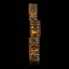 19" Triple Tiki Solar Concrete Garden Decor Brown - Alpine Corporation: LED Light-Up, Weatherproof - 3 of 4