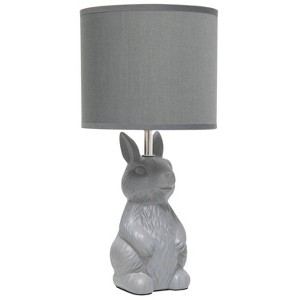 Simple Designs 16.33" Cute Wonders Whimsical Perched Bunny Rabbit Table Lamp - 1 of 4