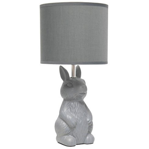 Simple Designs 16.33" Cute Wonders Whimsical Perched Bunny Rabbit Table Lamp - image 1 of 4