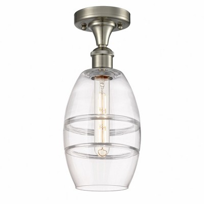Vaz - 1 Light Semi-Flush Mount In Industrial Style-9.38 Inches Tall and 5.88 Inches Wide