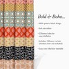 Bohemian Stripe Shower Curtain Turquoise/Orange 72x72 - 2 of 4