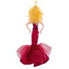 Italian Ornaments 7.0 Inch Chic Lady In Rose Dress Glittered Bodice Italian Tree Ornaments - 3 of 4