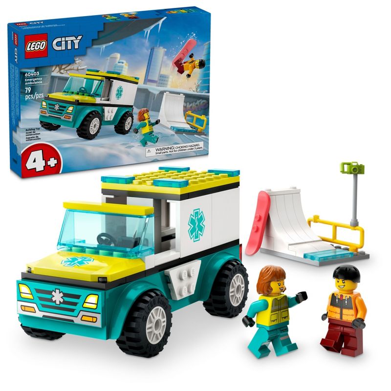 LEGO City Emergency Ambulance and Snowboarder 60403, 1 of 8