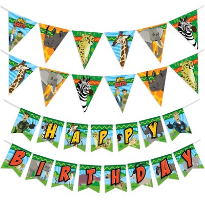 Treasures Gifted Wild Kratts Banner & Pennants Kit - Wild Kratts Party Supplies