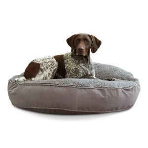 Kensington Garden Scout Deluxe Faux Shearling Round Pillow Dog Bed - 1 of 4