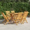 vidaXL Brown Scandinavian Folding Patio Chairs Set of 6, Solid Teak Wood Construction, Space Saving Design for Garden, Balcony or Patio - 2 of 4