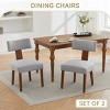 FURNIinspire Dining Chairs Set Of 2 Wood Armless Dining Chair, Cozy Upholstered Dining Room Chairs with Curved Backrest, Grey, 24.8"*20.47"*33.86" - 2 of 4