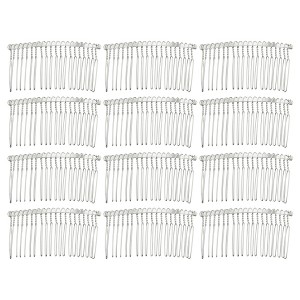 Unique Bargains No Slip Hair Side Combs Accessories Metal For Hair Styling 12 Pcs - 1 of 4