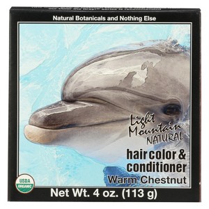 Light Mountain Henna Hair Color – Warm Chestnut, Organic & Chemical-Free, Semi-Permanent Dye, 4 oz, Pack of 2 - 1 of 3