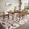 Extra Large Machine Washable Modern Floral Area Rug 9x12 Leaves Print Non Slip Non Shedding Accent Throw Carpet Botanical Floor Cover - 4 of 4