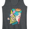 Women's - Ren & Stimpy - Ren and Stimpy Retro Nickelodeon Logo Graphic Racerback Tank - 2 of 4
