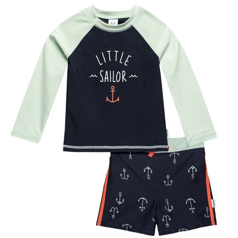 Hurley | Boy's [2-4T] Rashguard + Swim Trunk Two-Piece Set, Size 2