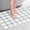 Unique Bargains Checkered Pattern Soft Absorbent Non-Slip Bathroom Rugs - 2 of 4