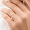 Pompeii3 4mm Milgrain Plain High Polished Dome Wedding Band 10k White, Yellow, Rose Gold - 3 of 4