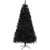 HOMCOM 7.5ft Unlit Artificial Black Christmas Tree, Holiday Décor with 1346 Branch Tips, Auto Open, Steel Base for Home Office, Black - 4 of 4