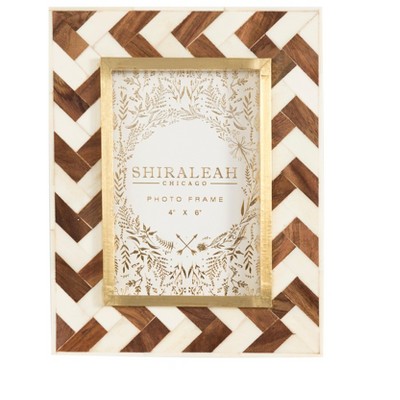  Mansour Chevron 4X6 Picture Frame  - Multicolored - Shiraleah 