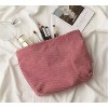 Kitcheniva Corduroy Makeup Bag with Zipper Closure, Rose Red - 4 of 4