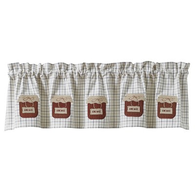 Park Designs Jam Jar Lined Applique Valance 60" X 14"