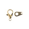 John Bead Must Have Findings Metal Gold 12mm Lobster Clasps for Jewelry Making Findings, 10 Pieces - 2 of 4