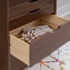 Linon Cary Walnut Eight Drawer Plus Roll Cart - 4 of 4