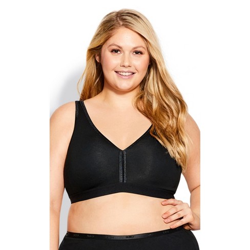 Avenue Body  Women's Plus Size Basic Cotton Bra - Black - 40dd : Target