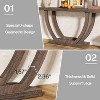 Dexmalle Chocolate Brown Unique 63" Farmhouse Console Table,Hallway and Living Room - 4 of 4
