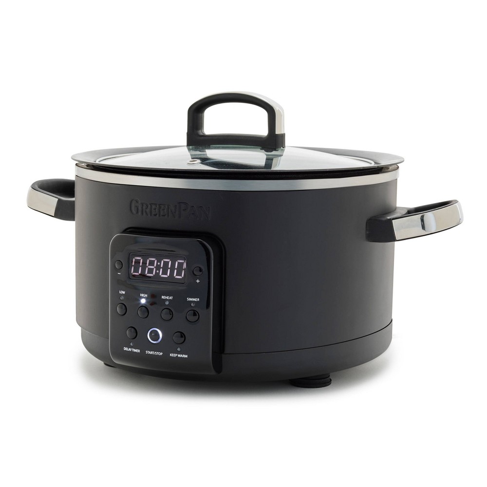 GreenPan PFAS-Free Ceramic Nonstick 4qt Slow Cooker Matte Black