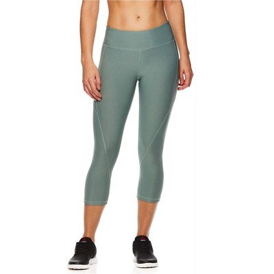 Reebok Womens Capri Seamed Compression Athletic Pants