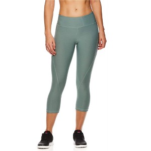 Reebok Womens Capri Seamed Compression Athletic Pants - 1 of 4