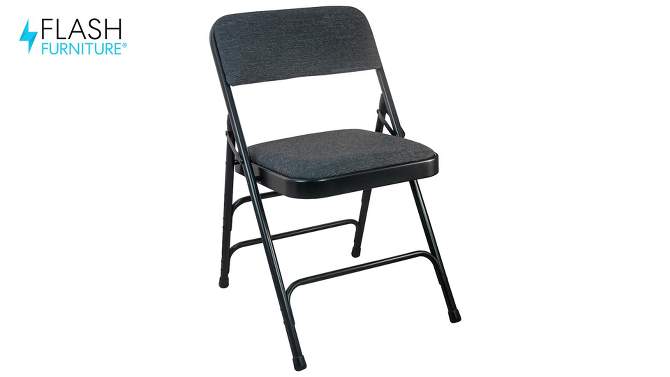 Flash Furniture 2-pack Advantage Padded Metal Folding Chair - Fabric Seat, 2 of 7, play video
