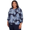 Puff Print Paisley Gold Foil Top - 3 of 4