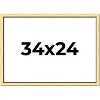 PosterPalooza | Simple Gold Picture Frame - UV Acrylic, Backing Board, Hanging Hardware Included - 2 of 4