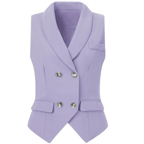 Shops Purple waistcoat women's fashion trend top